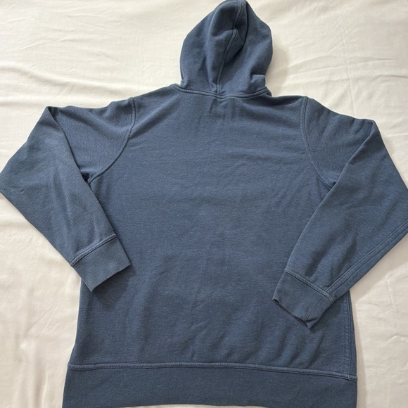 The North Face Blue Pullover Hoodie Men's Large Logo Sweatshirt Kangaroo Pocket - Picture 10 of 16